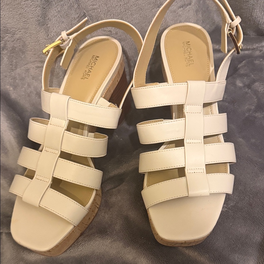 Michael Kors Women's White Strappy Sandals